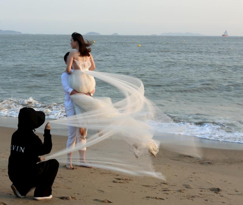 浪漫婚纱海滨留芳