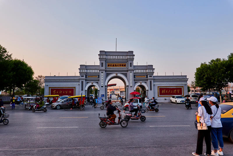 河南开封市傍晚拍片